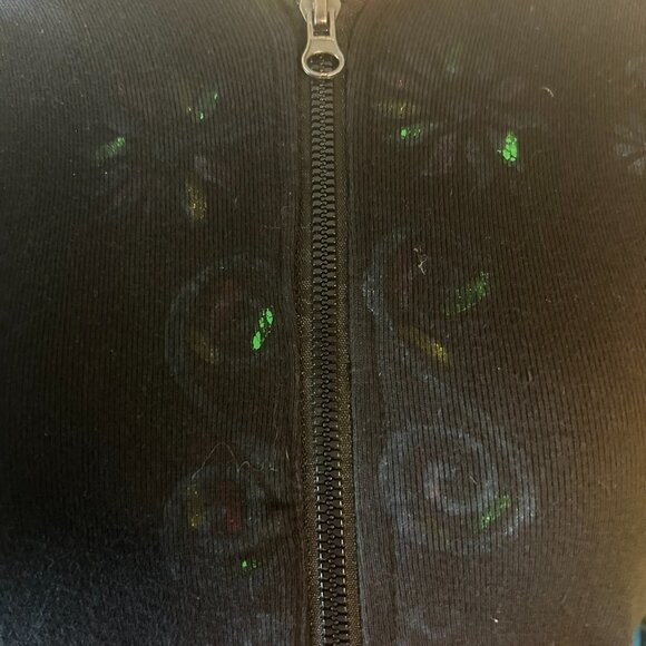 The Collection Royal Nepal Rainbow Patch Hand-Painted Sweatshirt | S (32" Bust) - Picture 10 of 11